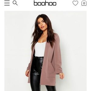 Collarless Pocket Detail Blazer